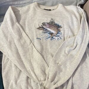Men's Beige Graphic Sweater